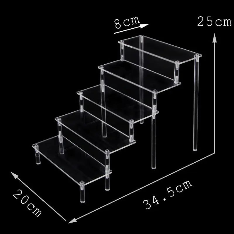 Acrylic Display Risers,Perfume Organizer,Display Riser,Cupcake Display Stand Steps, Organizer Shelf Stand for Figures, Dessert