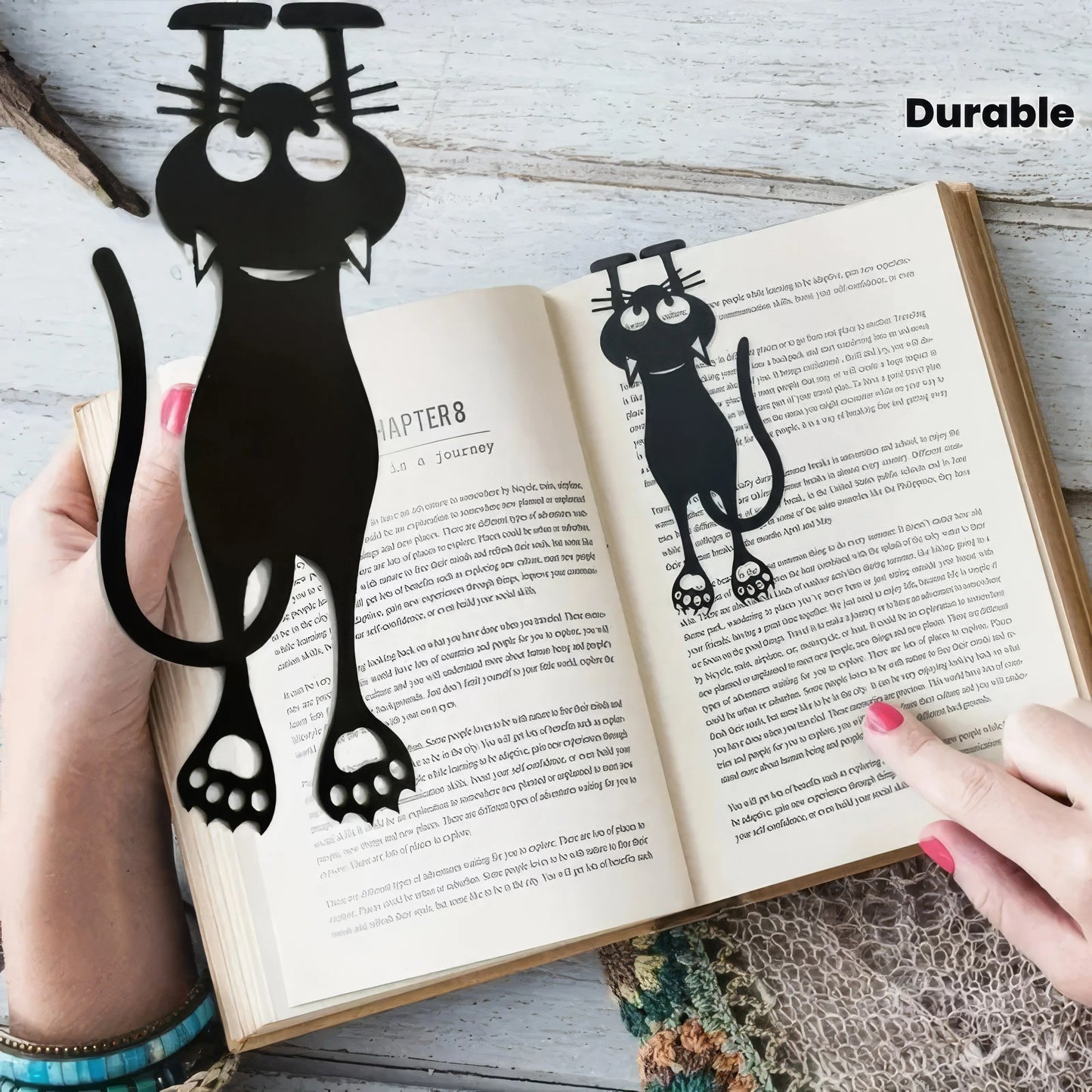 2/4 Black Cat Bookmarks, Lightweight and Easy To Carry, Efficient for Marking Book Pages, Suitable for Students and Book Fans