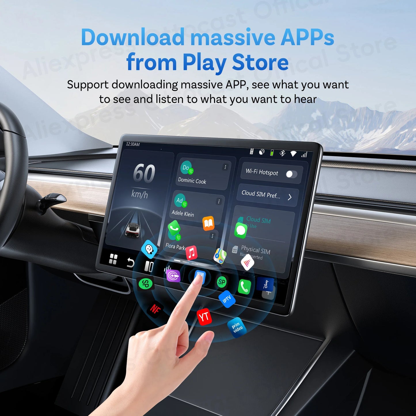 OTTOCAST P3 AI Box Android TV Box for HDMI out Wireless CarPlay Android Auto Car Accessories for Toyota VW Honda Kia Benz Nissan