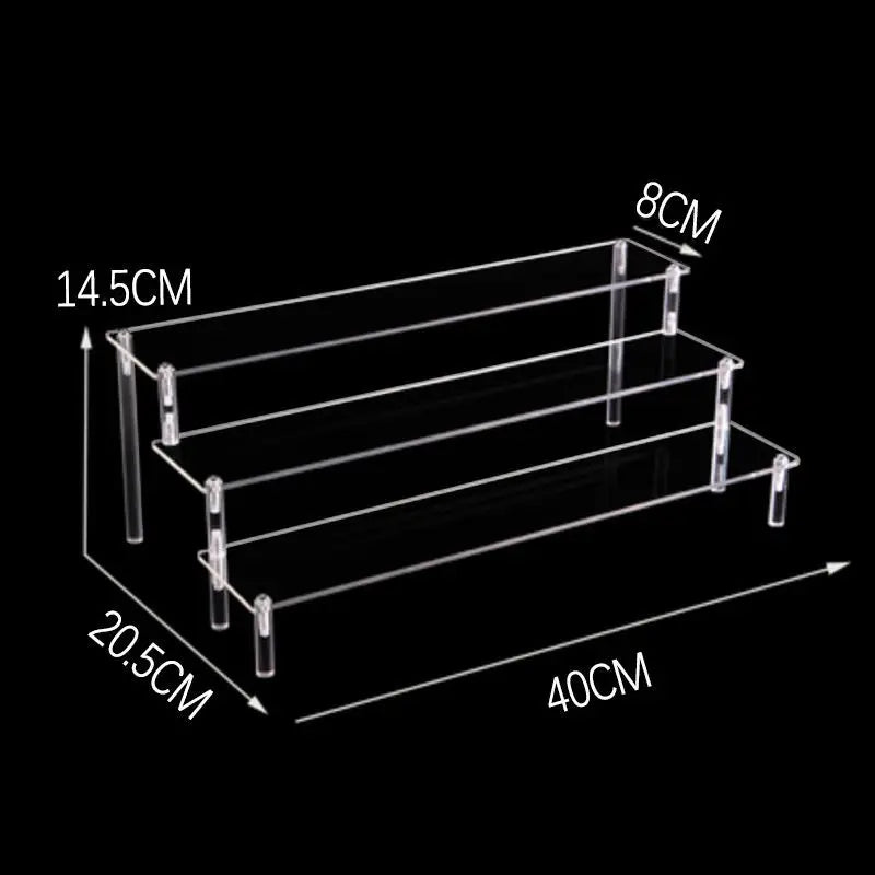 Acrylic Display Risers,Perfume Organizer,Display Riser,Cupcake Display Stand Steps, Organizer Shelf Stand for Figures, Dessert