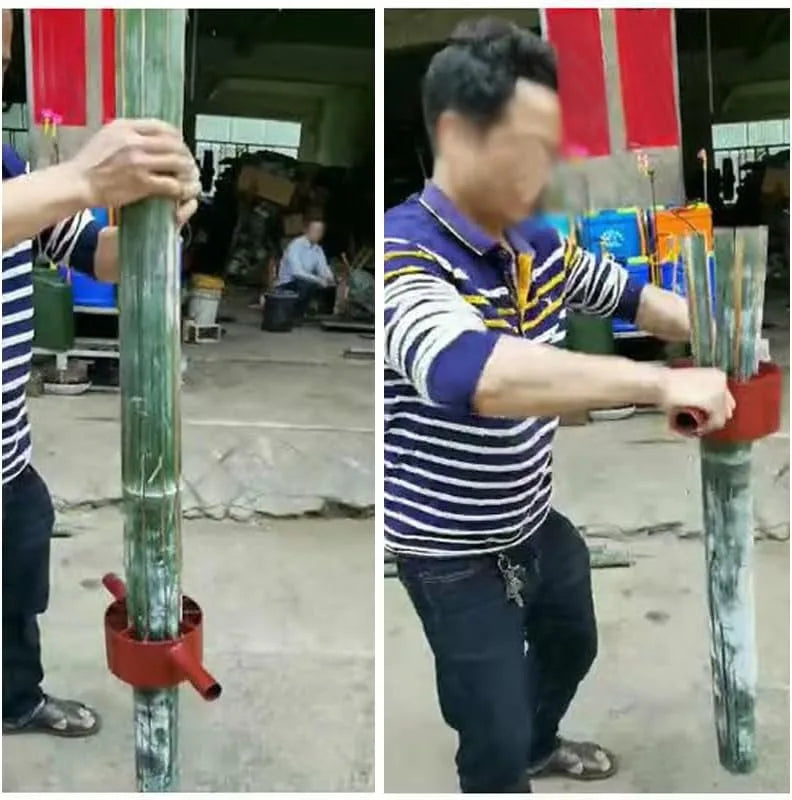 Bamboo Splitter 2/4/6/8Cut,Steel Bamboo Splitting Tool Suitable Manual Dividing Bamboo,Blade Lengthened Handle Efficient Cutting