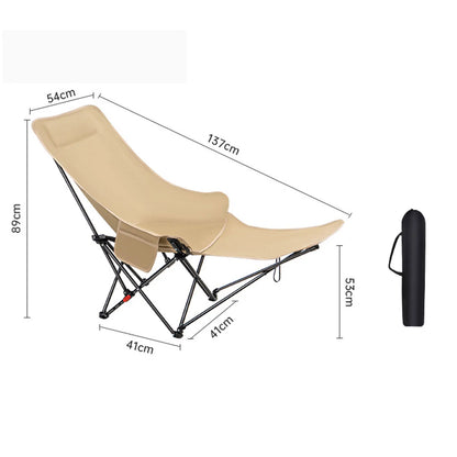 Outdoor Camping Folding Chair 4 Gear Adjustable Chair with Foot Support for Camping Fishing Travel Beach Outdoor Traveling Relax