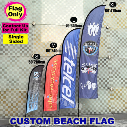 Single or Double Sided Custom Beach Feather Flag Advertising Swooper Teardrop Flag for Outdoor Business and Events Promotion