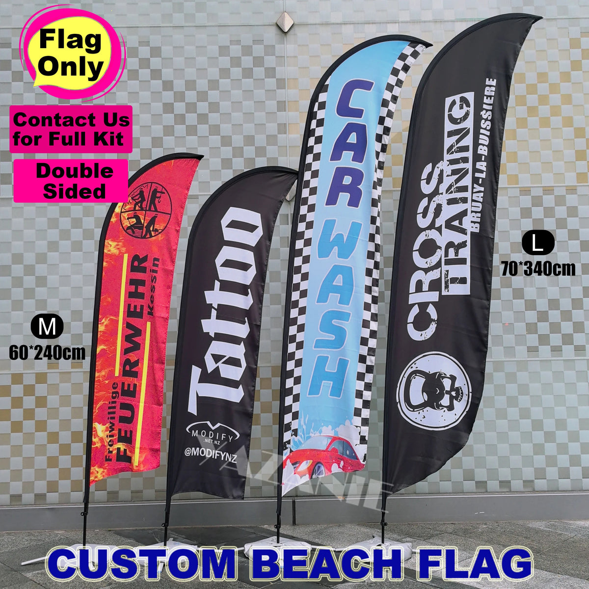 Single or Double Sided Custom Beach Feather Flag Advertising Swooper Teardrop Flag for Outdoor Business and Events Promotion