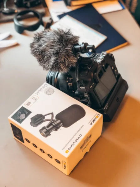 Comica CVM-VM10II Professional Shotgun Microphone with Shock Mount For iPhone,DSLR Camera,Android Smartphones Camera Microphone