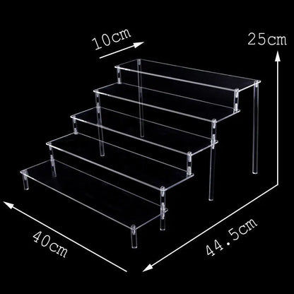 Acrylic Display Risers,Perfume Organizer,Display Riser,Cupcake Display Stand Steps, Organizer Shelf Stand for Figures, Dessert