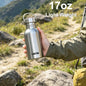 350-2000ml Stainless Steel Water Bottle Single Wall Metal Bottle for Camping Hiking Cycling Outdoor Sports Reusable Bottle