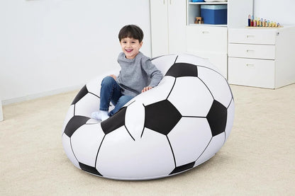 1pc Football Sofa Inflatable Chair Portable Lazy Couch Creative PVC Material Lightweight Compact Travel Beach Trip Park Festival