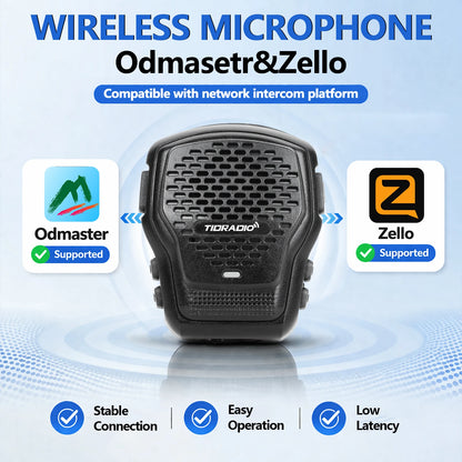 TIDRADIO Q2L Walkie Talkie Wireless Handheld Speaker Mic AI Noise Reduction Wireless Microphone Support Zello Odmastr Program