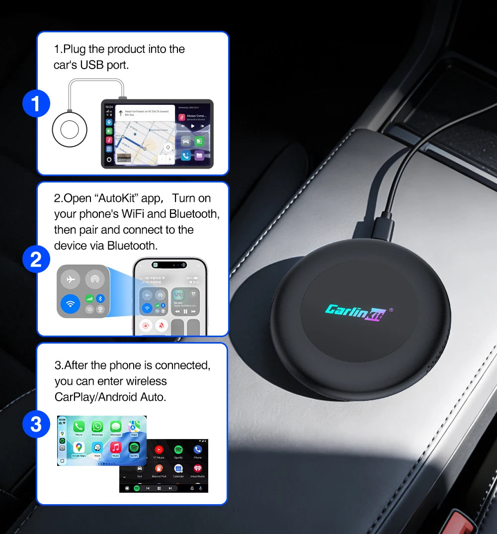 2026 5G Car Ai box SM6350 CarPlay Wireless Android 15.0 Ultra2 Android Auto Wireless Ai Box Support Youtube Netfilx IPTV BT5.1
