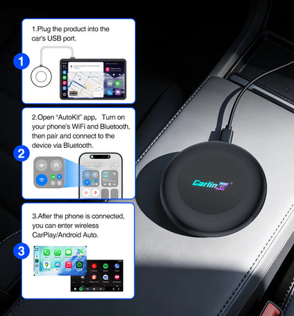 2026 5G Car Ai box SM6350 CarPlay Wireless Android 15.0 Ultra2 Android Auto Wireless Ai Box Support Youtube Netfilx IPTV BT5.1