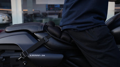 3D Motorcycle Air Seat Cushion, Pressure Relief Air Pad, Shock Absorbing Ventilation Motorcycle Air Seat Cover, Portable