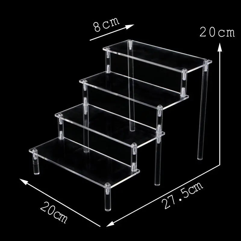 Acrylic Display Risers,Perfume Organizer,Display Riser,Cupcake Display Stand Steps, Organizer Shelf Stand for Figures, Dessert