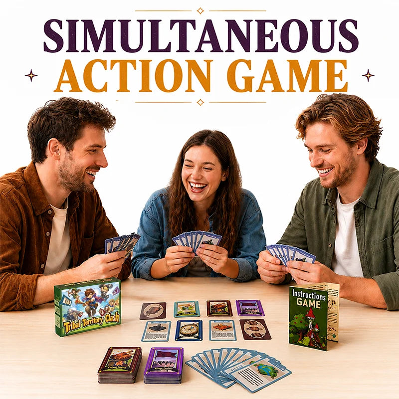 Resource Management Card Game for 2-6 Players, Territory Control Strategy Game with Secret Bids, Simultaneous Actions, Ages 14+