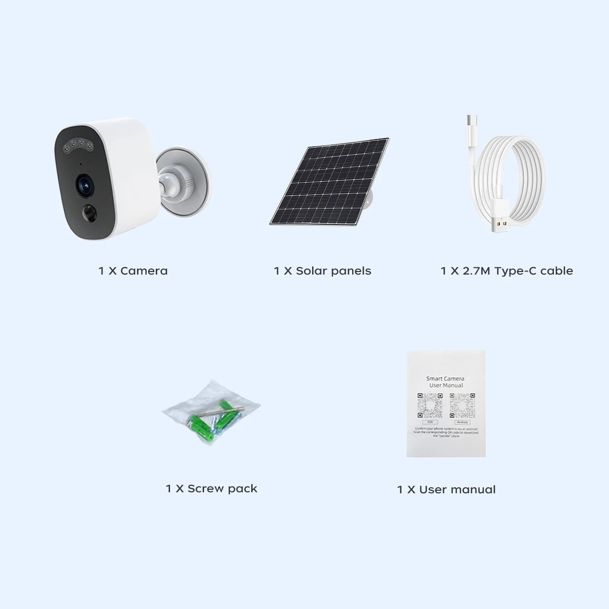 JOOAN 2K Solar Security Camera Outdoor 2.4G WiFi Human Detection IP Camera Waterproof Night Vision Solar Powered Battery Camera