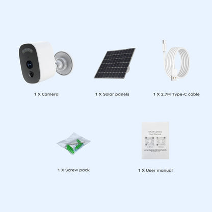 JOOAN 2K Solar Security Camera Outdoor 2.4G WiFi Human Detection IP Camera Waterproof Night Vision Solar Powered Battery Camera