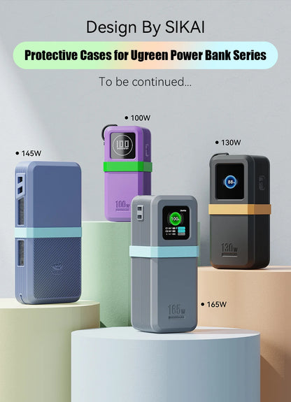 SIKAI Silicone Case for UGREEN 145W 25000mAh Power Bank  Shockproof Cover with Precise Cutouts