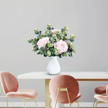 5/10/15Pcs Artificial Eucalyptus Flowers Bouquet Fake Plant Garden Wedding Decoration for Home Decor Bridal Garland Accessories