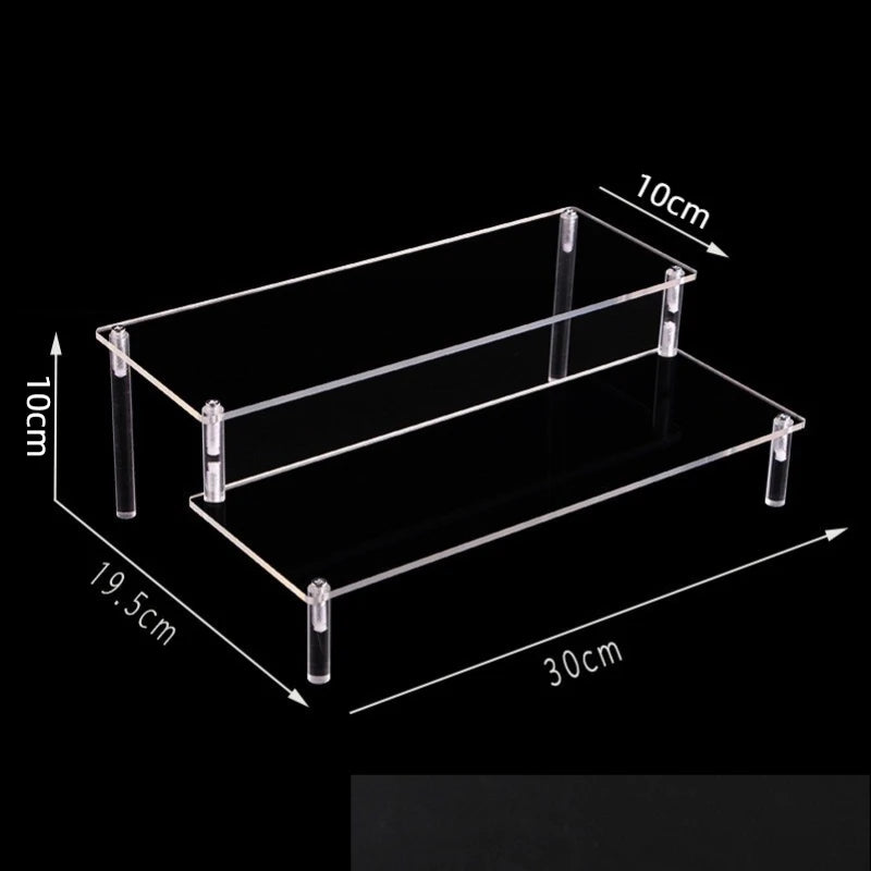 Acrylic Display Risers,Perfume Organizer,Display Riser,Cupcake Display Stand Steps, Organizer Shelf Stand for Figures, Dessert