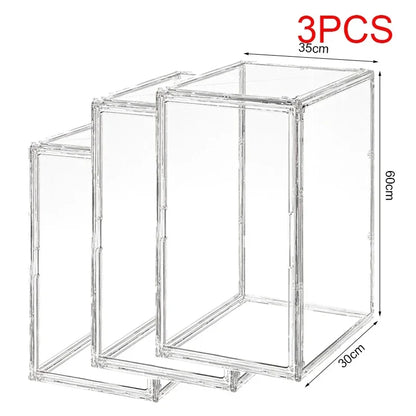 New Large Capacity Storage Box Organizer for Figures Acrylic Box Clear Blind Box Showcase Makeup Organizer for Bag