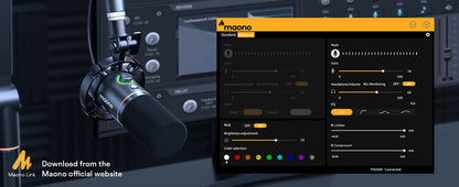 maono PD200X XLR\USB Dynamic Microphone for Gaming Recording Streaming Youtube Metal Mic with Software Tap-to-Mute Gain Knob