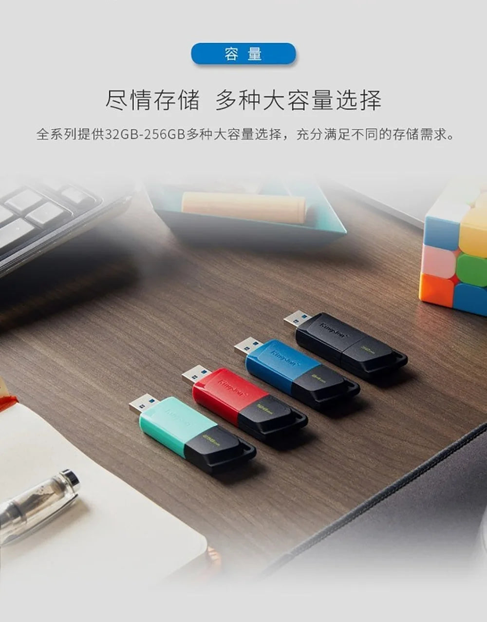 Kingston USB Flash Drive USB 3.2 Gen 1 Pen Drive 64GB 128GB 256GB Flash Disk Mini Key Memory Original Usb Stick3.2 Drives for PC