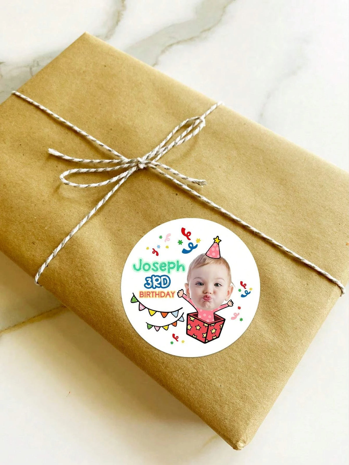 4CM Custom Birthday Stickers • Personalized Labels Waterproof & Adhesive  54/108/540Pcs Unique Gifts for Kids, Friends, School