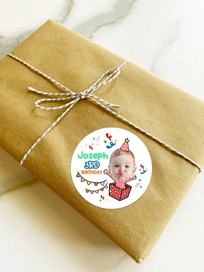 4CM Custom Birthday Stickers • Personalized Labels Waterproof & Adhesive  54/108/540Pcs Unique Gifts for Kids, Friends, School