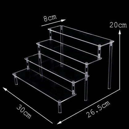 Acrylic Display Risers,Perfume Organizer,Display Riser,Cupcake Display Stand Steps, Organizer Shelf Stand for Figures, Dessert
