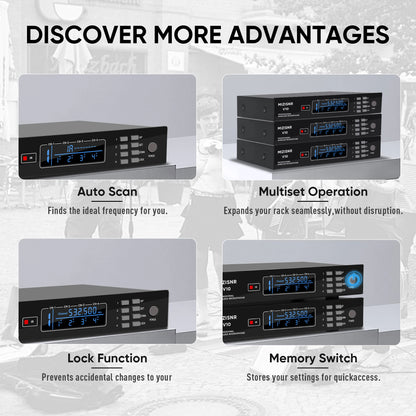 FULUODE V-10 4-channel professional wireless system with 4 handheld microphones