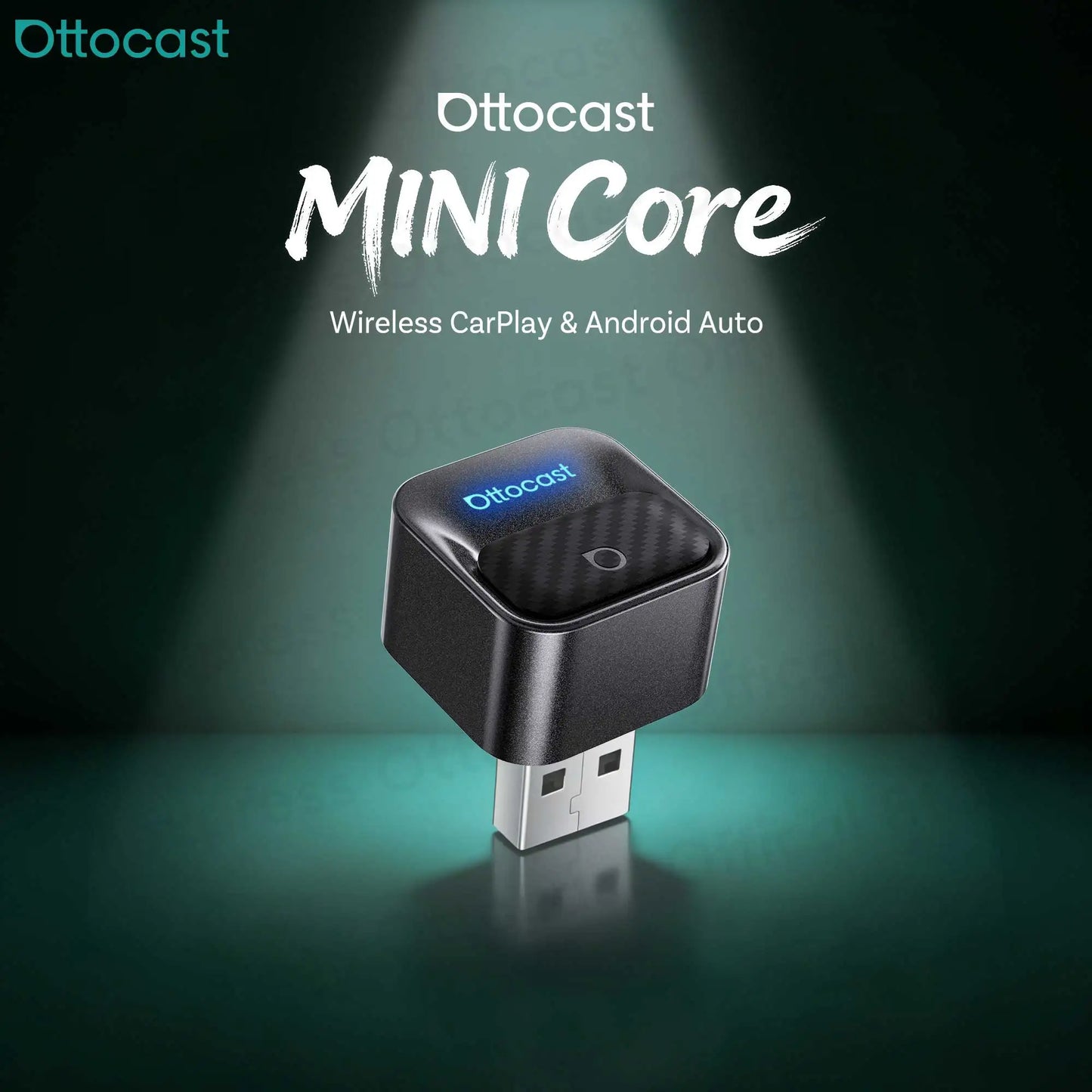 OTTOCAST Wired Wireless Android Auto CarPlay Mini Core Adapter Tiny Cube Dongle for Buick Cadillac Chevrolet Ford Hyundai Lada