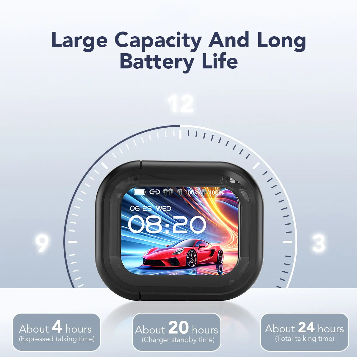 NE20 AI Instant Translation Wireless Earbuds, Bluetooth 6.0 Headphones, IPX4 Waterproof Long Endurance Battery Life Touch Screen