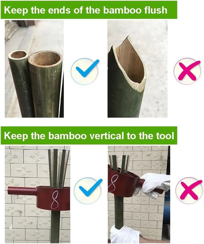 Bamboo Splitter 2/4/6/8Cut,Steel Bamboo Splitting Tool Suitable Manual Dividing Bamboo,Blade Lengthened Handle Efficient Cutting