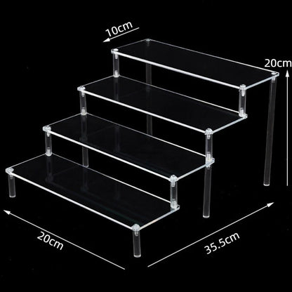 Acrylic Display Risers,Perfume Organizer,Display Riser,Cupcake Display Stand Steps, Organizer Shelf Stand for Figures, Dessert