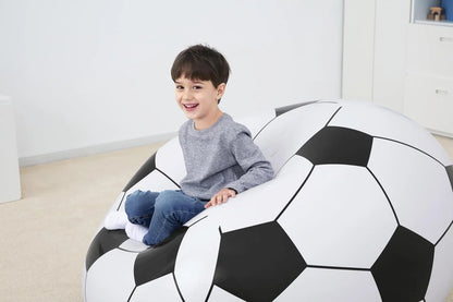 1pc Football Sofa Inflatable Chair Portable Lazy Couch Creative PVC Material Lightweight Compact Travel Beach Trip Park Festival