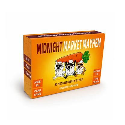 Trading Strategy Card Game for 2-6 Players, Food Theme Game with Open Trades, Secret Market Picks, Price Changes, Team Sets