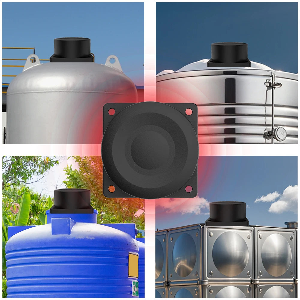 Zigbee or WiFi Liquid Level Sensor Tuya Ultrasonic 433MHz Remote Control Indoor/Outdoor Tank Level Monitor with APP Alarms