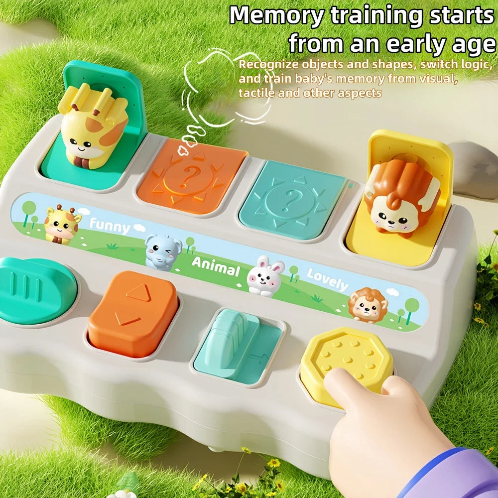 Toddler Toys, Baby Toy, Q Pet Machine Box, Early Education Puzzle and Cognitive Training Baby's Finger Flexibility Machine Box T