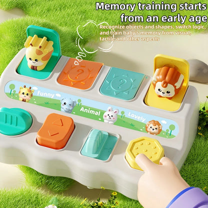 Toddler Toys, Baby Toy, Q Pet Machine Box, Early Education Puzzle and Cognitive Training Baby's Finger Flexibility Machine Box T