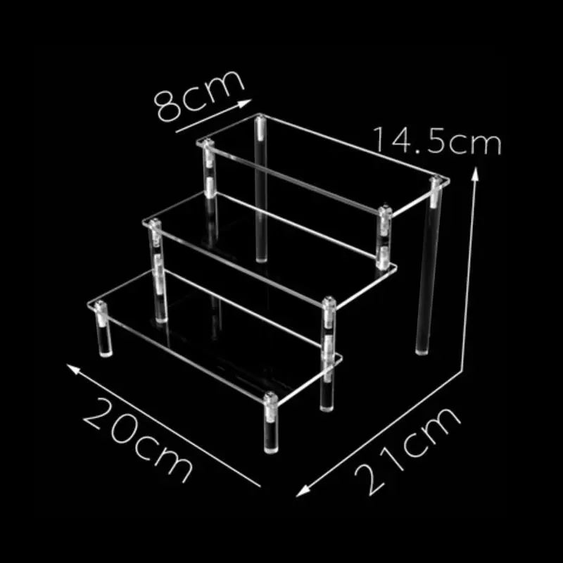 Acrylic Display Risers,Perfume Organizer,Display Riser,Cupcake Display Stand Steps, Organizer Shelf Stand for Figures, Dessert