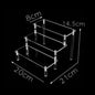 Acrylic Display Risers,Perfume Organizer,Display Riser,Cupcake Display Stand Steps, Organizer Shelf Stand for Figures, Dessert