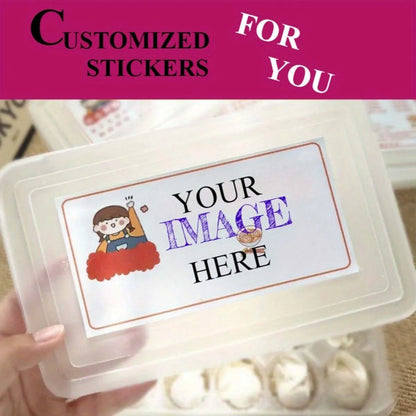 Multiple Packs of Custom Rectangular Stickers and Custom Logos, Wedding, Birthday, Baptism Stickers, Design Stickers