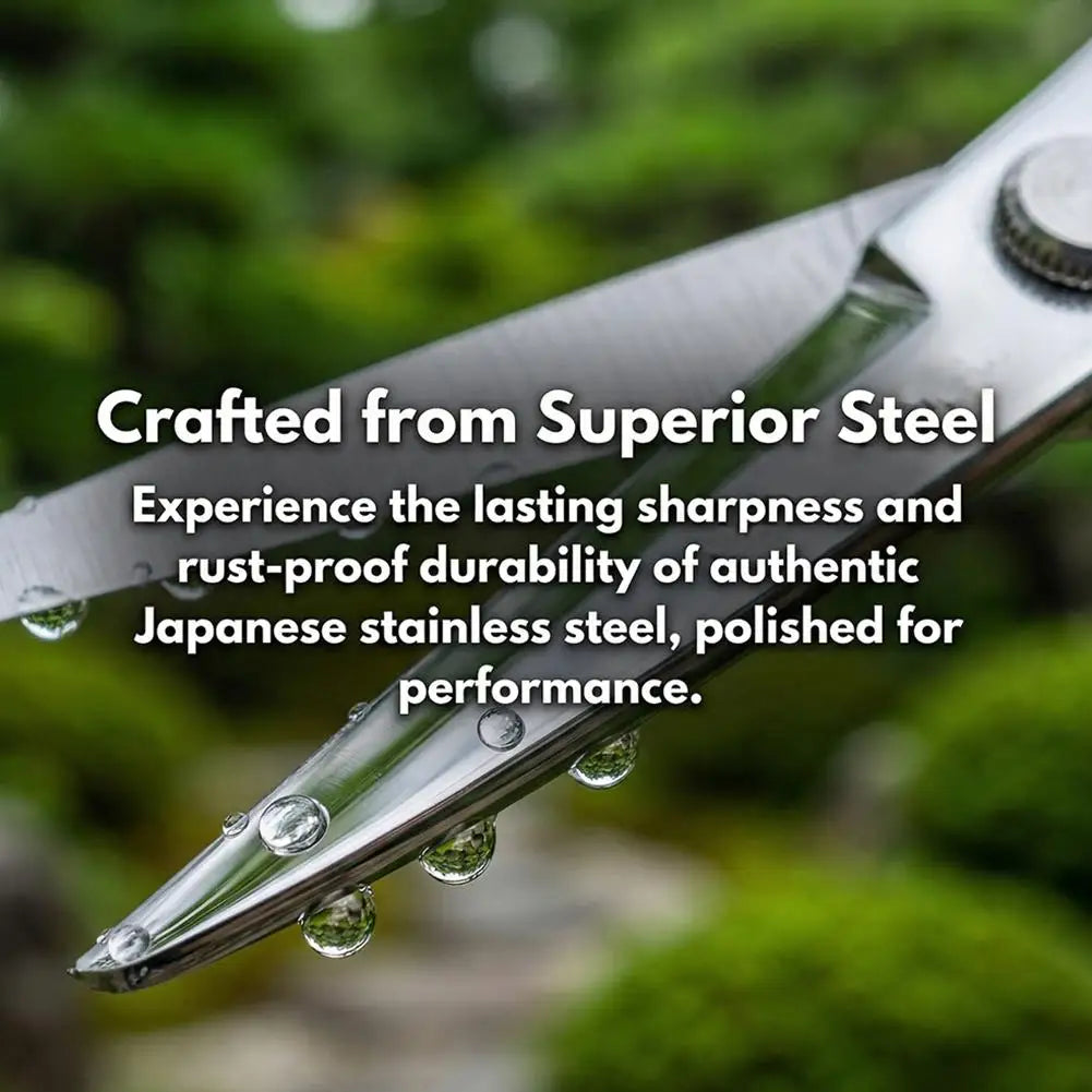 Gardening Shears Stainless Steel Pruning Shears Sharp Fruit Picking Scissors Spring Loaded Labor Saving Branch Trimmer Tool