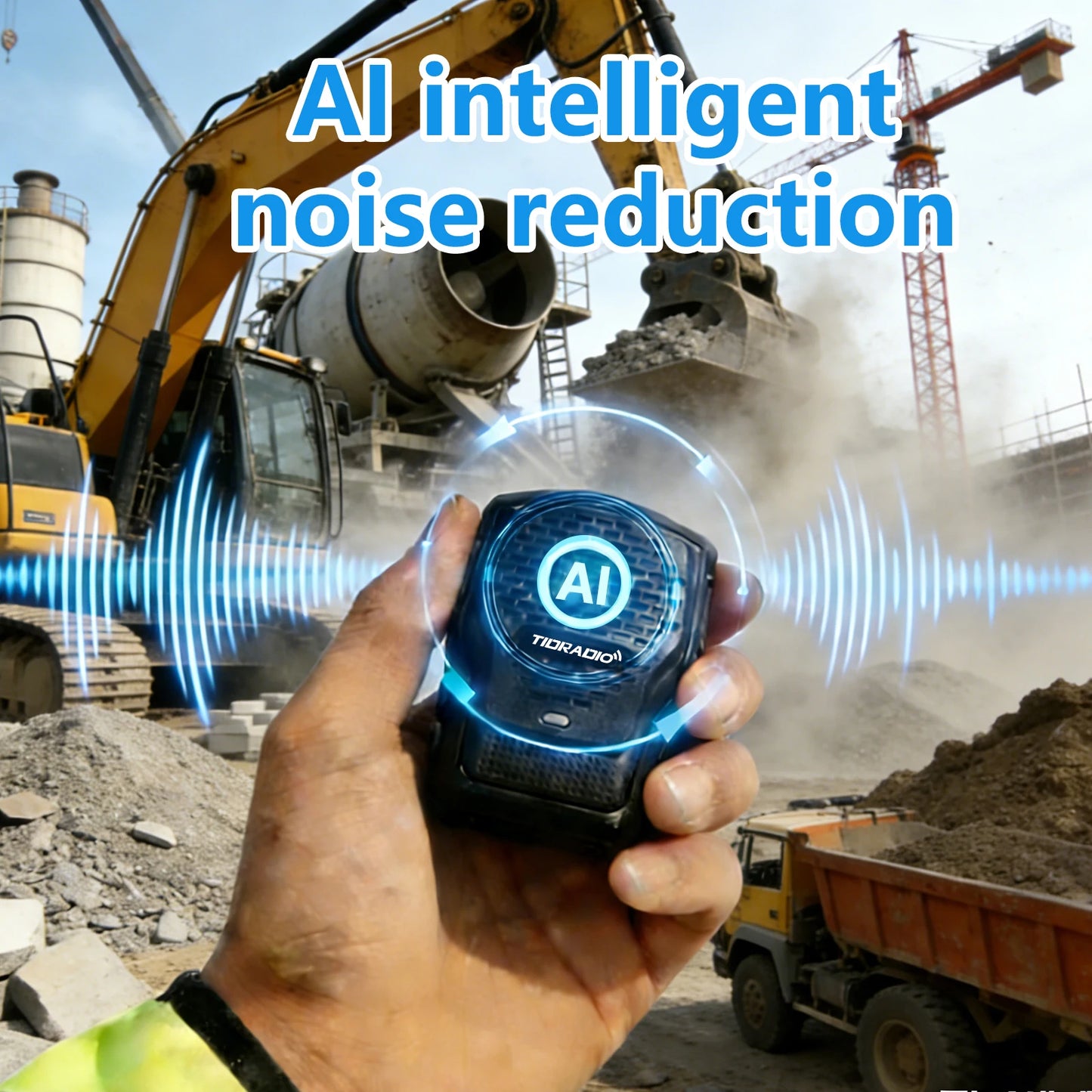 TIDRADIO Q2L Walkie Talkie Wireless Handheld Speaker Mic AI Noise Reduction Wireless Microphone Support Zello Odmastr Program