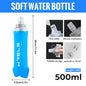 WRELS Soft Flask Folding Collapsible Water Bottle TPU BPA-Free for Running Running Hydration Bottles Water Bag Sports Flasks