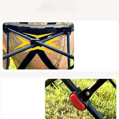 Outdoor Camping Folding Chair 4 Gear Adjustable Chair with Foot Support for Camping Fishing Travel Beach Outdoor Traveling Relax