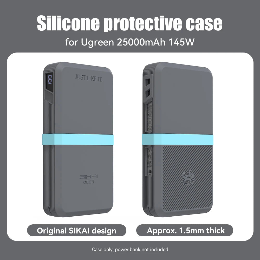 SIKAI Silicone Case for UGREEN 145W 25000mAh Power Bank  Shockproof Cover with Precise Cutouts