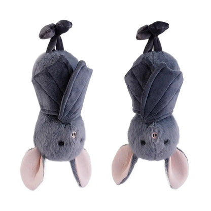 Cute Grey Bat Plush Toy Soft Stuffed Animal Doll Kawaii Bat Pillow Halloween Gift Decoration For Kids Girls Boys