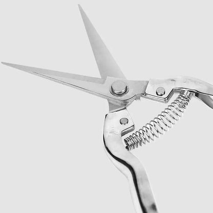 Gardening Shears Stainless Steel Pruning Shears Sharp Fruit Picking Scissors Spring Loaded Labor Saving Branch Trimmer Tool