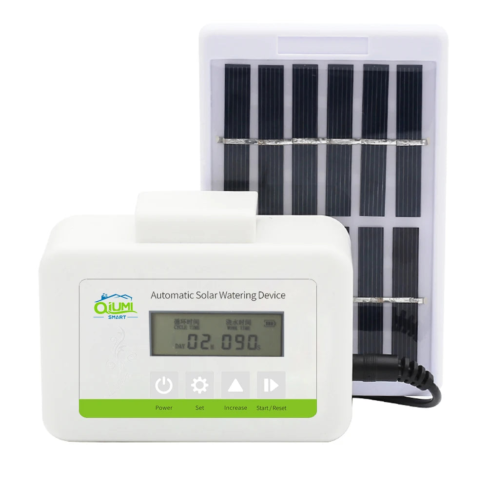 Qiumi Garden Water Controller, Lawn, garden flowers, balcony watering controller Smart Irrigation for Home Garden Solar power
